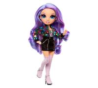 RAINBOW HIGH Style Icons Violet - Poupée de 28 cm avec de Longs Cheveux Brossables, Dotée d’Une Deuxième Tenue Assortie et d’Une Deuxième Paire de Chaussures, Articulée, avec 13 Points d'Articulation