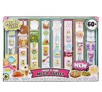 MGA's Miniverse Make It Mini Mega Buffet - Mini Objets à Collectionner, Jeu Résine DIY, Réplique de Nourriture, Collectionneurs et Enfants à Partir de 8 Ans, Non Comestible