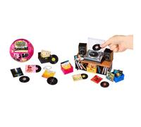 MGA's Miniverse - Real Music - Lot Record Player & Boule - Inclus : 1 Platine 5 Vinyles Accessoires et Porte-Clés