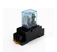 MGAYTYOAG Accessoires électroniques MY4NJ Micro relais électromagnétique électronique 5 A 14 broches Bobine 4DPDT avec douille PYF14A CC 12 V 24 V AC 110 V 220 V LED