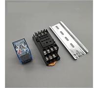 MGAYTYOAG Accessoires électroniques Relais MY4P HH54P MY4NJ Relais Bobine Général DPDT Micro Mini Relais Electromagnétique Commutateur avec Base de Prise LED AC 110V 220V DC12V 24V (AC 380V)
