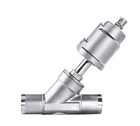 MGAYTYOAG DN50 2-Way Y-Pattern Normalement Fermé 304 Acier Inoxydable Soudage Pneumatique Angle Seat Valve 16bar pour gaz