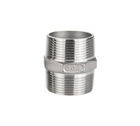 MGAYTYOAG Fil extérieur à double extrémité en acier inoxydable NPT hexagonal américain 304 filetage interne droit 2 points sans soudure 4 6 points (G1/2)