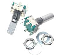 MGAYTYOAG Lot de 10 encodeurs rotatifs, commutateur de code EC11, potentiomètre audio numérique, avec interrupteur, 5 broches, longueur de la poignée 20 mm