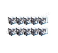 MGAYTYOAG Lot de 10 relais d'accessoires électroniques MY2P HH52P MY2NJ DC 12 V 24 V 36 V 48 V 110 V 220 V à usage général DPDT avec support de douille (DC 110 V)