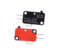 MGAYTYOAG Lot de 5 boutons de rechange pour interrupteur d'alimentation 250 V 16 A pour porte Arcade Cerise Bouton poussoir pour four à micro-ondes SPDT 1 NO 1 NC Micro interrupteur V-15-1C25