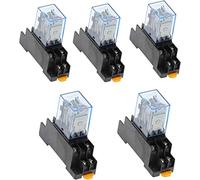 MGAYTYOAG Lot de 5 relais pour accessoires électroniques MY2P HH52P MY2NJ Bobine de relais DPDT Micro Mini commutateur de relais électromagnétique 110 V 220 V 12 V 24 V Interrupteur de relais
