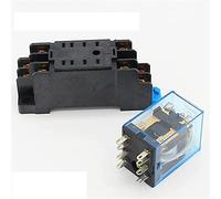 MGAYTYOAG Relais d'accessoires électroniques MY2P HH52P MY2NJ Relais 12 VDC 24 VDC 110 VAC 220 VAC Bobine DPDT Micro relais à usage général avec support de base de prise (110 V CA)