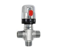 MGAYTYOAG Vanne de mélange thermostatique en laiton pour chauffe-eau solaire pour douche Réglez la température de mélange Mélangeur de salle de bain