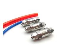MGAYTYOAG Vanne unidirectionnelle à vis rapide en acier inoxydable 304 - Tube en polyuréthane - Tuyau PTFE - Verrouillage rapide - Clapet anti-retour hexagonal (4 x 2,5 mm)