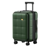 MGB Bagage à main approuvé par les compagnies aériennes, valise rigide résistante aux rayures avec serrure TSA, ouverture sur le dessus, bagage de voyage et d'affaires, Bleu marine/vert, 20 Inch