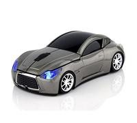 MGbeauty Souris sans Fil de Voiture de Sport Souris Optique pour Ordinateur avec lumière LED (Gris)