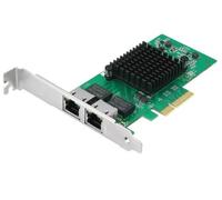 MGBI Adaptateur de Serveur Gigabit PCIE pour Intel I350-T2 - I350AM2 Chip, Dual RJ45 Ports, 1Gbit PCI Express Ethernet LAN Card, 10/100/1000Mbps NIC pour Windows Server, Win8, 10, XP and Linux