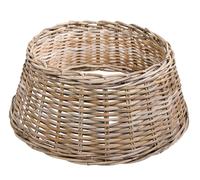 mgc24 Anneau de sapin de Noël en rotin - Jupe de sapin de Noël fabriquée à la main - En tresse naturelle - Housse pour pied de sapin de Noël - Diamètre : 60 x 26 cm - Gris/marron