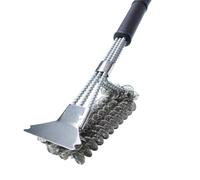 mgc24 Brosse de nettoyage pour barbecue en acier inoxydable - Brosse de nettoyage sans poils avec spirales en acier inoxydable - Douce et efficace pour grille, barbecue à gaz et barbecue au charbon de