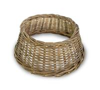 mgc24 Cache-pied pour sapin de Noël en rotin, cache-pied pour sapin de Noël en rotin naturel fait main, housse pour support de sapin de Noël, Ø 50 x 20 cm, gris-brun