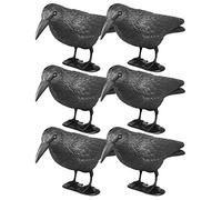 Mgc24® - Corbeau Lummy - Répulsif pigeons, mouettes, petits oiseaux 6 pièces Noir