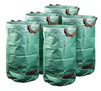 Mgc24 Lot de 5 Sac de jardin 120 l Pour Les feuilles coupe et vert | feuilles Sac à déchets de jardin Vert déchets | 150 g/m²