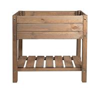 mgc24 Plate-bande surélevée en bois de pin marron rectangulaire pour jardin, terrasse, balcon - 79 x 40 x 78 cm