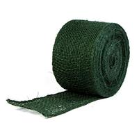 mgc24 Ruban enroulé en toile de jute vintage - Ruban décoratif pour artisanat, décoration de mariage et emballage cadeau - Ruban Burlap pour bricolage et bricolage - Couleur : vert foncé - Largeur :