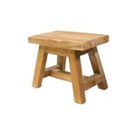 mgc24 Tabouret en teck naturel 30 x 20 x 25 cm - Tabouret en teck massif pour salon, salle de bain et jardin - Fait à la main, stable et décoratif - Tabouret pour plantes