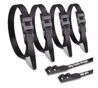 MgcTolBox 9 * 260mm Double Verrou Serre Cable Noirs 100 Pièces Durable Résistant au UV Attache Cable Résistance à La Traction 90 KG Pour Cable Management, Famille DIY, Bricolage, Atelier, Jardinage