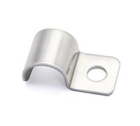 MgcTolBox Attache de Fixation Pour Tube en U 12 mm - Collier Pour Tubes et Câbles Ø 11-12 mm - Acier Inoxydable - Patte Latérale | Lot de 20 Pcs