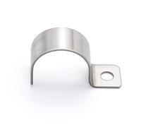 MgcTolBox Attache de Fixation Pour Tube en U - Collier Pour Tubes et Câbles Ø 25 mm - Acier Inoxydable - Patte Latérale | Lot de 20 Pcs