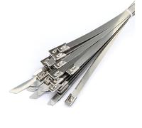 MgcTolBox Collier de Serrage Métallique 800 * 7,9mm, Serre Câble en Acier Inoxydable Argent Attaches de Câble Robustes - Zip Ties Metal - Résistance à la 120KG, Lot de 20 Pièces
