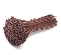 MgcTolBox Collier de Serrage Plastique 200 * 2.5 mm, Petites Serre Cable en Nylon, Marron Attache Câble Pour Clôture Jardinage | Marron | 200 Pcs