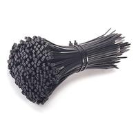 MgcTolBox Collier de Serrage Plastique 200 * 3.6 mm, Petites Serre Cable en Nylon, Attache Câble Pour Cable Management | Noir | 200 Pcs