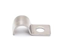 MgcTolBox Petit Collier de Serrage en U 8 mm - Support de Câble pour câbles et conduits de diamètre Ø 7-8 mm - Acier Inoxydable - Patte de Fixation Latérale | Lot de 25 Pcs
