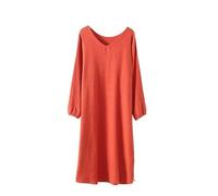 MGDIFYXAA Jupe Mi-Longue À Manches Longues Et Col en V pour Femme, Vêtements D'Intérieur, Chemise De Nuit, Robe Grande Taille Rouge XL