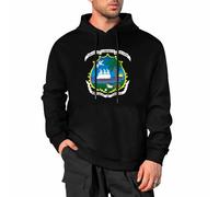 MGDIFYXAA Sweat à Capuche Homme Sweatshirts Drapeau du Libéria Pull Sport Manche Longue Sweat avec Poches Kangourou pour Hiver et Automne L