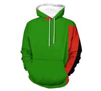 MGDIFYXAA Sweat à Capuche pour Homme Hoodies Classique Sweat-Shirt Poche Avant Sweatshirt Hoody Drapeau de la Zambie Mode Pull-Over Regular Fit Sweat de Sport à Capuche S