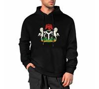 MGDIFYXAA Sweat à Capuche pour Homme Hoodies Drapeau du Nigéria Sweat-Shirt Poche Avant Sweatshirt Hoody Mode Pull-Over Regular Fit Sweat de Sport à Capuche 3XL