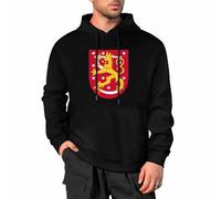 MGDIFYXAA Sweat À Capuche Unisex Drapeau de la Finlande Manches Longues Pullover Tops avec Poches Casual Sweatshirt Fashion Oversized Hoodies pour Hommes Femmes 4XL