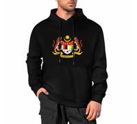 MGDIFYXAA Sweat À Capuche Unisex Drapeau de la Malaisie Manches Longues Pullover Tops avec Poches Casual Sweatshirt Fashion Oversized Hoodies pour Hommes Femmes M