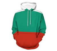 MGDIFYXAA Sweat à Capuche Unisexe à Manches Longues de Drapeau de la Bulgarie pour Hommes et Femmes Casual Sport Pull Haut Doux et Confortable pour Printemps-Hiver M