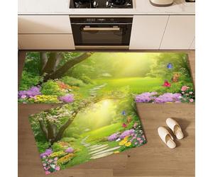 MGDIFYXAA Tapis de Cuisine Forêt des Contes de fées antidérapant Lavable Moquette Long Doux Tapis Cuisine Devant evier pour Chambre à Coucher couloirs Salon