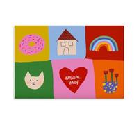 MGDUJGH Impression sur toile avec logo « Eclectic4 » pour décoration murale d'intérieur, bar, restaurant, garage, café - 60 x 90 cm