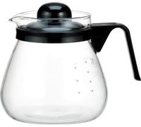 MGE - Carafe en Verre Thermique 1000 ml avec Couvercle - Verseuse Universelle pour Café, Thé ou Lait, Compatible Micro-ondes et Cafetières