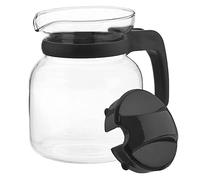 MGE - Carafe en Verre Thermique 650 ml avec Couvercle - Verseuse Universelle pour Café, Thé ou Lait, Compatible Micro-ondes et Cafetières