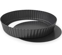 MGE - Moule à Tarte 26 cm - Moule à Quiche avec Fond Amovible - Plat à Quiche - Moule Tartelette - Moules à Gâteaux Rond - Revêtement Antiadhésif - Moule à Flan Haut - Hauteur 5,5 cm