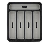 MGE - Range Couverts pour Tiroir Antidérapant - Range Couvert - Rangement Tiroir Cuisine - Organiseur Tiroir - Séparateurs de Tiroirs - Rangement Cuisine - Rangement Couverts Cuisine - 32 x 29 cm