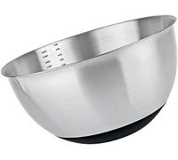 MGE - Saladier/Bol Mélangeur Avec Base Antidérapante en Acier Inoxydable - Pour Fruits, Légumes, Cuisson, Service et Grignotage - Argent - 26 cm