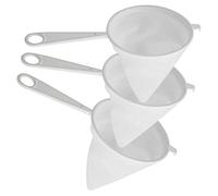 MGE - Set de 3 Passoires en Tissu - Tamis de Filtre Alimentaire - Tamis à Jus,Filtres à Mailles Fines,Filtre à Vin,Pour filtrer les huiles,Café,Vin,Jus,Lait de Soja - Ø 3 x 14 cm