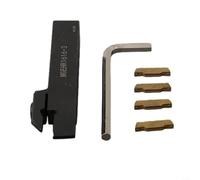 MGEHR1616-3 Porte-outil de rainurage de tour avec 4 inserts en carbure MGMN300 pour usinage de tournage en métal, porte-outils en carbure avec 4 pièces MGMN300