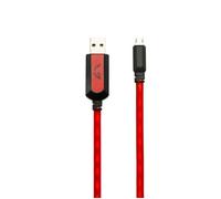 MGF Câble lumineux Gamium pour smartphone - Micro USB - Cable plat - 1 mètre - Rouge
