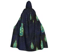 MGGAklp Belle cape à capuche imprimée bouteille de ciel nocturne pour adulte, cape pour carnaval, cosplay, bal masqué, festival, costume tendance